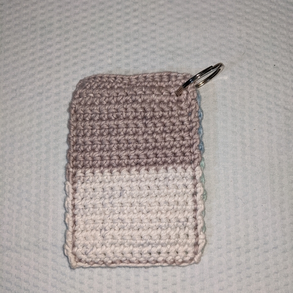 NEW ID Card Holder Credit Badge Key Chain Crochet HANDCRAFTED - Picture 2 of 5